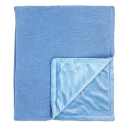 Rose Textiles Blankets & Quilts*- Knit Mink Blue Blanket