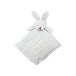 Rose Textiles Blankets & Quilts*- Knit Security Blanket, Bunny Grey