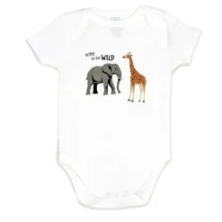Rose Textiles Clothing Gift Set|Baby Onesies & Bodysuits*- Neutral 3 Pack Bodysuit Set, Safari