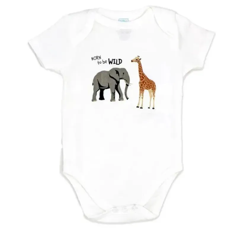 Rose Textiles Clothing Gift Set|Baby Onesies & Bodysuits*- Neutral 3 Pack Bodysuit Set, Safari