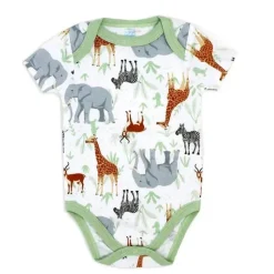 Rose Textiles Clothing Gift Set|Baby Onesies & Bodysuits*- Neutral 3 Pack Bodysuit Set, Safari