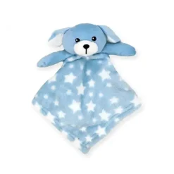 Rose Textiles Lovies, Security Blankets & Blankies*- Nunu With Ring Rattle, Blue Dog