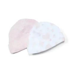 Rose Textiles Baby Hats*- 2-Pack Hat, Heather Pink