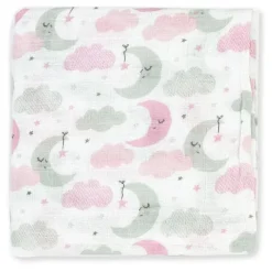 Rose Textiles Blankets & Quilts*- 2-Pack Muslin Swaddle Blankets, Pink Sweet Dream