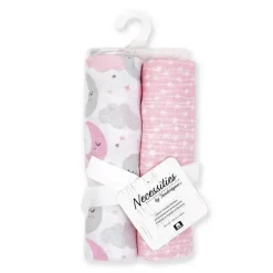Rose Textiles Blankets & Quilts*- 2-Pack Muslin Swaddle Blankets, Pink Sweet Dream