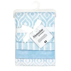 Rose Textiles Blankets & Quilts*- 4 Pack Receiving Blanket, Blue Watercolor