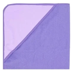 Rose Textiles Baby Bath Towels*- 8Pc Bath Set - 5 Hooded Towels W/ 3 Washcloths, Purple Floral