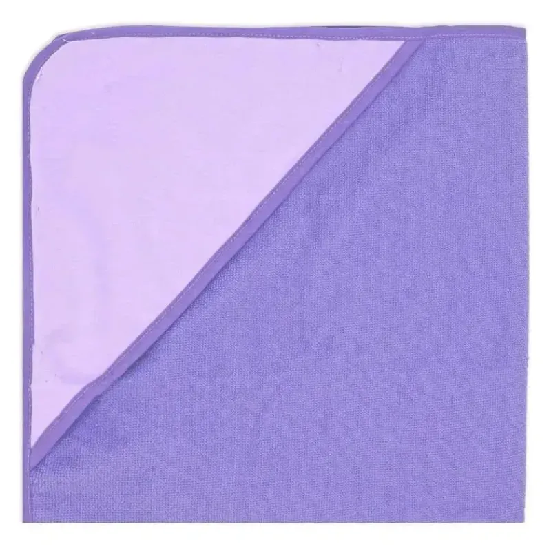 Rose Textiles Baby Bath Towels*- 8Pc Bath Set - 5 Hooded Towels W/ 3 Washcloths, Purple Floral
