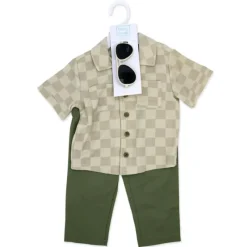 Rose Textiles Baby Sets*- 3Pk Baby Boy Pant Set, Green Checker