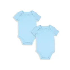 Rose Textiles Baby Onesies & Bodysuits*- 2Pk Baby Boy Solid Bodysuit, Blue