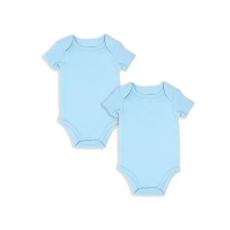 Rose Textiles Baby Onesies & Bodysuits*- 2Pk Baby Boy Solid Bodysuit, Blue