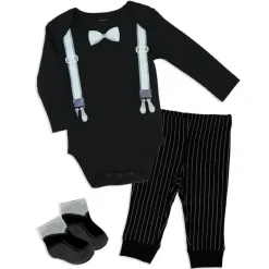 Rose Textiles Baby Sets*- 3Pk Baby Boys Suspenders Dress Up Program