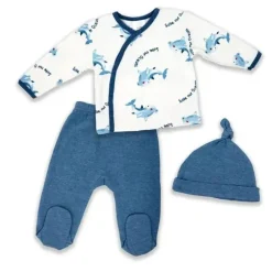 Rose Textiles Baby Sets*- 3Pk Baby Boy Layette Set, Save Our Oceans