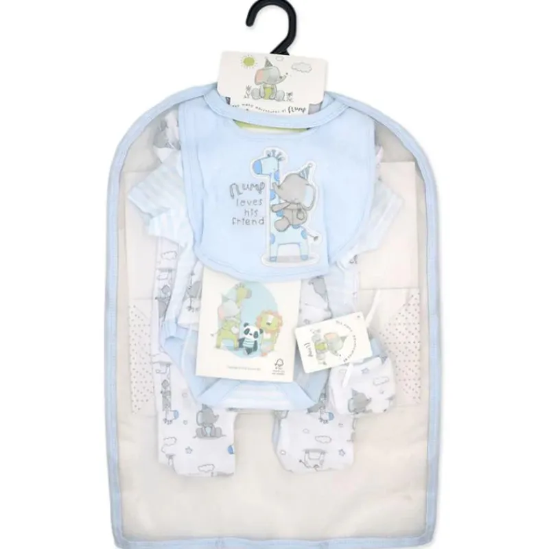 Rose Textiles Baby Sets*- 6Pk Baby Boy Gift Set, Flump The Elephant Blue