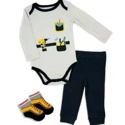 Rose Textiles Baby Sets*- 3Pk Baby Boys Construction Set