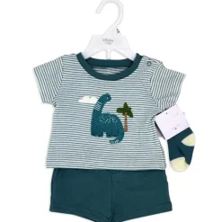 Rose Textiles Baby Sets*- 3Pk Baby Boys Short Set, Dinosaur