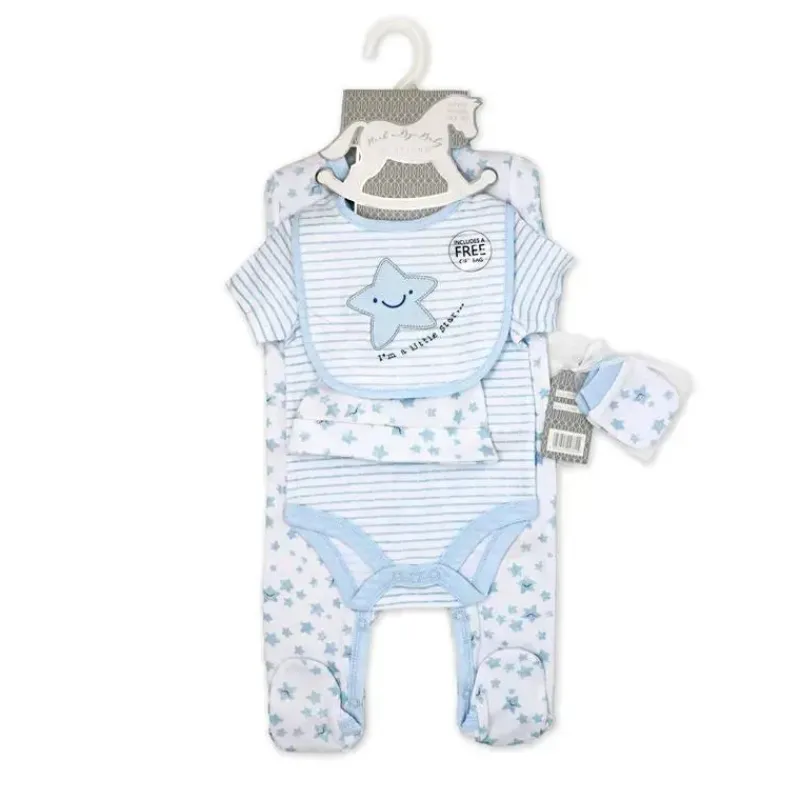 Rose Textiles Baby Sets*- 5Pk Baby Boy Star Mesh Bag Set