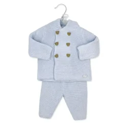 Rose Textiles Baby Sets*- 2Pk Baby Boys Hooded Knit Set, Baby Blue