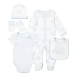 Rose Textiles Baby Sets*- 5Pk Baby Boys Blue Elephant Set
