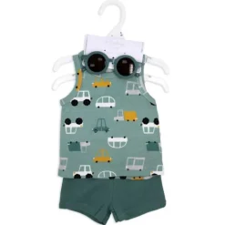 Rose Textiles Baby Sets*- 4Pk Baby Boys Short Set, Mommy's Baby Cars