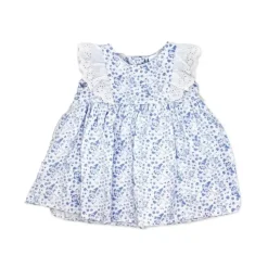 Rose Textiles Baby Sets*- 3Pk Baby Girl Broderie Dress Set, Blue Floral