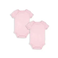 Rose Textiles Baby Onesies & Bodysuits*- 2Pk Baby Girl Solid Bodysuit, Pink