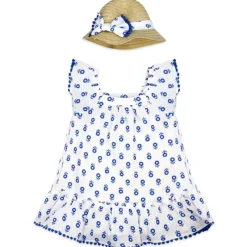 Rose Textiles Baby Sets*- 2Pk Baby Girls Dress Set, Blue Floral