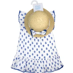 Rose Textiles Baby Sets*- 2Pk Baby Girls Dress Set, Blue Floral