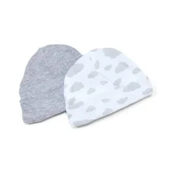Rose Textiles Baby Hats*- 2Pk Baby Heather Grey Hat