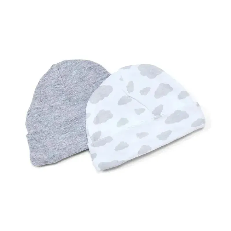 Rose Textiles Baby Hats*- 2Pk Baby Heather Grey Hat