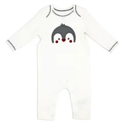 Rose Textiles Baby Sets*- 3Pk Neutral Waffle Coverall Set, Penguin Ivory
