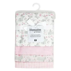 Rose Textiles Blankets & Quilts*- 4Pk Receiving Blanket Pink Bunnies