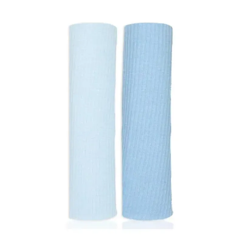 Rose Textiles Swaddles & Wearable Blankets*- 2Pk Rib Blue Knit Swaddles