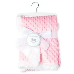 Rose Textiles Blankets & Quilts*- Popcorn Sherpa Blanket, Pink