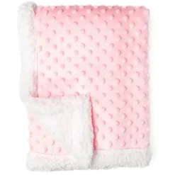 Rose Textiles Blankets & Quilts*- Popcorn Sherpa Blanket, Pink