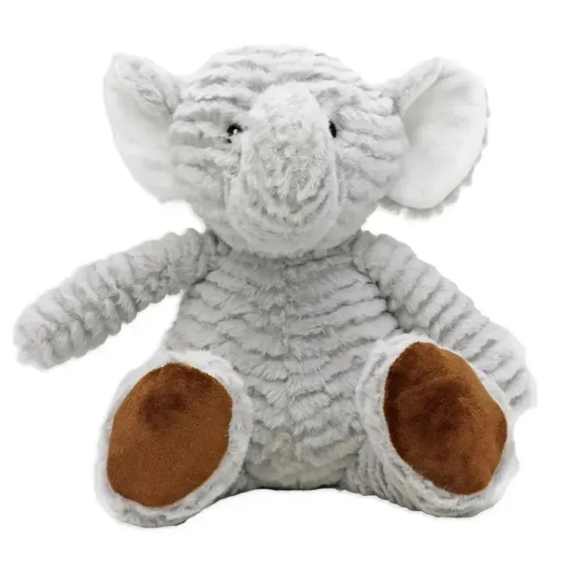 Rose Textiles Plush & Stuffed Animals*- Ridged Plush Toy, Grey Elephant