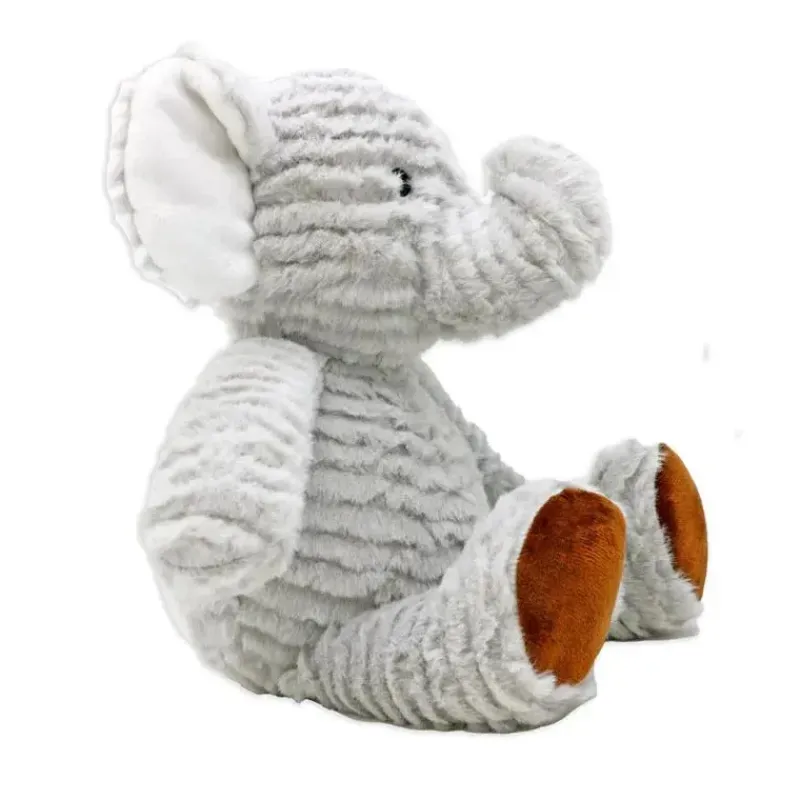 Rose Textiles Plush & Stuffed Animals*- Ridged Plush Toy, Grey Elephant