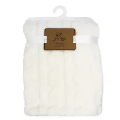 Rose Textiles Blankets & Quilts*- Sculpted Sherpa Blanket, Ecru