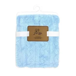 Rose Textiles Blankets & Quilts*- Sculpted Sherpa, Blue