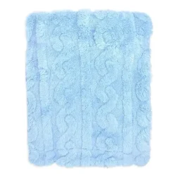 Rose Textiles Blankets & Quilts*- Sculpted Sherpa, Blue
