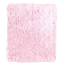 Rose Textiles Blankets & Quilts*- Sculpted Sherpa, Pink