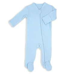 Rose Textiles Baby One-Pieces*- Solid Mitted Cuff Sleepers, Blue