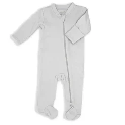 Rose Textiles Baby One-Pieces*- Solid Mitted Cuff Sleepers, Grey