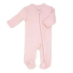 Rose Textiles Baby Onesies & Bodysuits*- Solid Mitted Cuff Sleepers, Pink