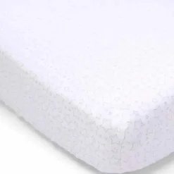 Rose Textiles Crib & Bed Sheets*- Star Flannel Crib Shee,: Grey