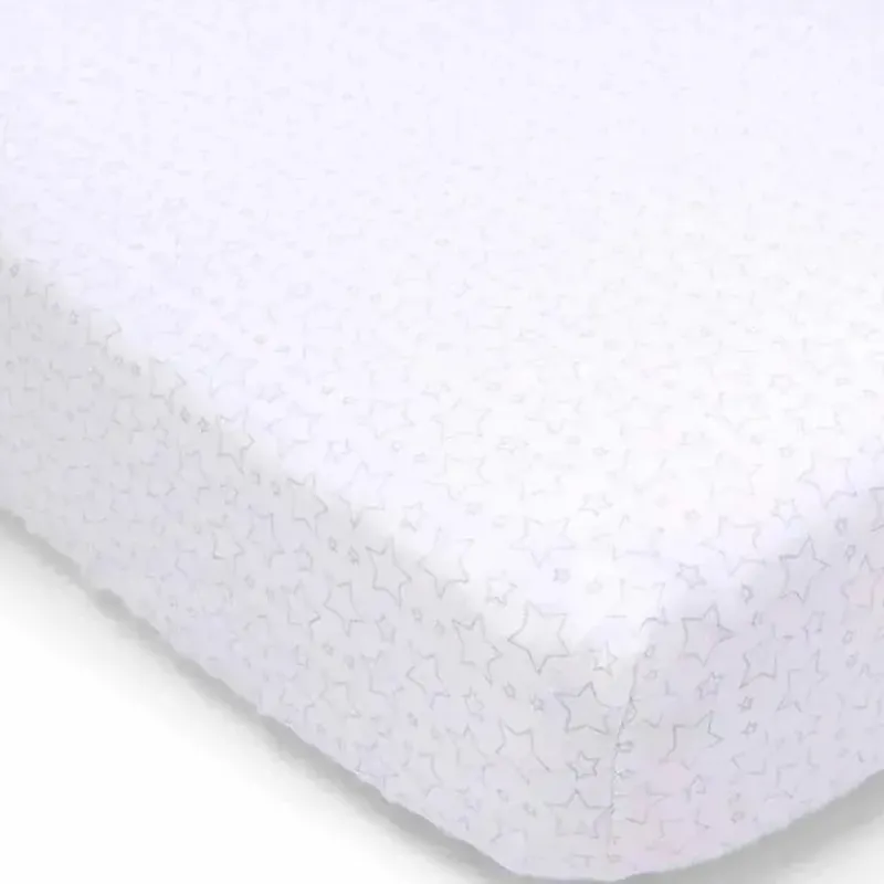 Rose Textiles Crib & Bed Sheets*- Star Flannel Crib Shee,: Grey