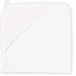 Rose Textiles Baby Bath Towels*- Star Muslin Lined Hooded Towel, Pink