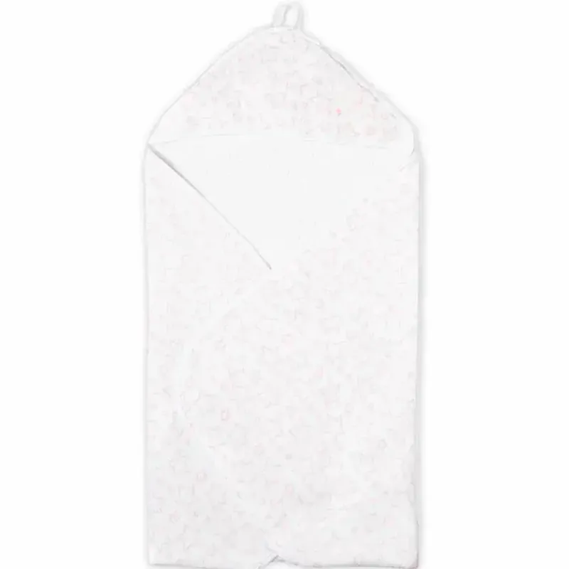 Rose Textiles Baby Bath Towels*- Star Muslin Lined Hooded Towel, Pink