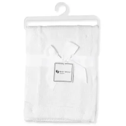 Rose Textiles Blankets & Quilts*- White Knit Blanket With Border
