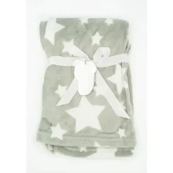 Rose Textiles Blankets & Quilts*Fleece Star Baby Blankets,Grey
